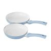 12pc Ceramic Cookware Set, Blue Linen - Blue Linen