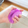 4 Packs Multi-Functional Stain-Removing Silicone Dishcloth Pot Washing Cloth - colorful