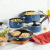 12pc Nonstick Aluminum Cookware Set with Prestige Tools - Blue