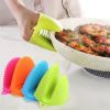 2pcs Anti-Inflammatory Covering Tethered Hand Without Hand Heating Pad Microwave Silicone Kitchen Anti-Inflammatory Gloves - Green 2 Pack