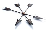 Iron Arrow Wall Decor Hanging Native American Arrow Decor with Sprinkles of Gold for Bedroom Living Room Kitchen Rustic Style Metal Art for Home Inter