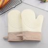 1pc Anti-scalding Gloves Heat Insulation Thickened Silicone Kitchen Oven Special Baking High Temperature Resistant Non-slip Heat-proof Microwave Oven