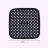 1pc 7.5in/8in/9in Air Fryer Liner Silicone Air Fryer Mat - Black - Round 8in