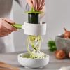 1pc Spiral Carrot Spiralizer Grater Vegetable AccessoriesVeget Tools Manual Kitchen Handheld Cutter Slicer Gadget Shredder Peeler - Green