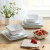 Better Homes & Gardens- Loden White Square Porcelain 12-Piece Dinnerware Set - Better Homes & Gardens