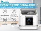 No hook up needed Portable Countertop Dishwasher,  Compact Mini Dishwasher With 7 Washing Programs, Auto Water Injection, Anti-Leakage, Fruit & Vegeta