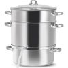 11-Quart Stainless Steel Fruit Juicer Steamer - as show