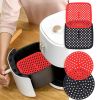 1pc 7.5in/8in/9in Air Fryer Liner Silicone Air Fryer Mat - Red - Square 7.5in