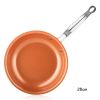 Frying Pan Nonstick 20 24 28cm Frying Pan with Ceramic Titanium Coating Round Copper Egg Pan Kitchen Cookware  - 28CM