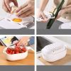 Multi Purpose Vegetables Cutter Slicer Grater Colander Mandoline - White