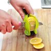 1pc Tomato Potato Slicer; Lemon Slicer; Multifunctional Fruit Vegetable Cutter Clip; Kitchen Tool; Kitchen Gadgets - Green