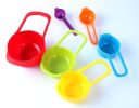 Multi-Color Measuring Cups and Spoons Set, Measurement Plastic Cup Spoon Kitchen Cooking Baking Utensils Tools - Multi-color