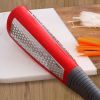 1pc Handheld Multi-purpose Cheese Grater; Chocolate Cheese Scraper; Stainless Steel Vegetable Double-sided Grater; Kitchen Tool - Red