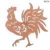 Premium Metal French Country Rooster Wall Art Distressed Black Lightweight Rustic Decor Idea for Indoor Outdoor Use - Everydecor