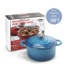 COOKWIN Enameled Cast Iron Dutch Oven with Self Basting Lid;  Enamel Coated Cookware Pot 4.5QT - blue