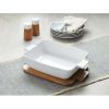 Better Homes & Gardens Ceramic Oven to Table Serveware Dish with Acacia Lid, 13.39 x 9.06 x 3.39 in - Better Homes & Gardens