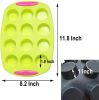 Non Stick Silicone Muffin Pan 12 Cups Cupcake Pan BPA-Free Food Grade Silicone Baking Molds Microwave Safe Dishwasher Safe - black