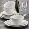 Better Homes & Gardens - Anniston White Round Porcelain 12-Piece Dinnerware Set - Better Homes & Gardens