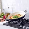 Rio 13.5" Ceramic Nonstick Great Big Frypan with Helper Handle Black - Black