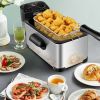 3.2 Quart Electric Stainless Steel Deep Fryer with Timer - as show