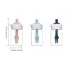 1pc Oil Dispenser; 2 In 1 Wide Opening Bottle With Silicone Brush; Glass Condiment Bottles For Kitchen Cooking; BBQ; Baking - Pink