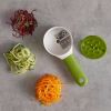 1pc Spiral Carrot Spiralizer Grater Vegetable AccessoriesVeget Tools Manual Kitchen Handheld Cutter Slicer Gadget Shredder Peeler - Green