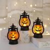 LED Haloween Pumpkin Ghost Lanter Candle Light Halloween Party Decoration for Home Holiday Bar Horror Props Oil Lamp Kids Toy - Style C