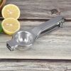 1pc Stainless Steel Lemon Squeezer Press; Hand Juicer Kitchen Tool - Silvery