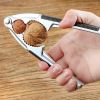 1pc Stainless Steel Nutcracker; Pine Pecan Hazelnut Plier Sheller Opener; Nut Cracker; Multi-Function Quick Walnut Cracker - Silvery