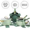 Non-Stick 12-Pieces Cookware Set - Green