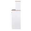 Wooden Kitchen Cabinet White Pantry Storage Microwave Cabinet with Storage Drawer - White