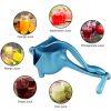 Manual Citrus Juicer; Heavy Duty Hand Press Lemon Squeezer; Metal Aluminum Alloy Juice Squeezer for Lime Orange Apple Fruit (Blue) - Default